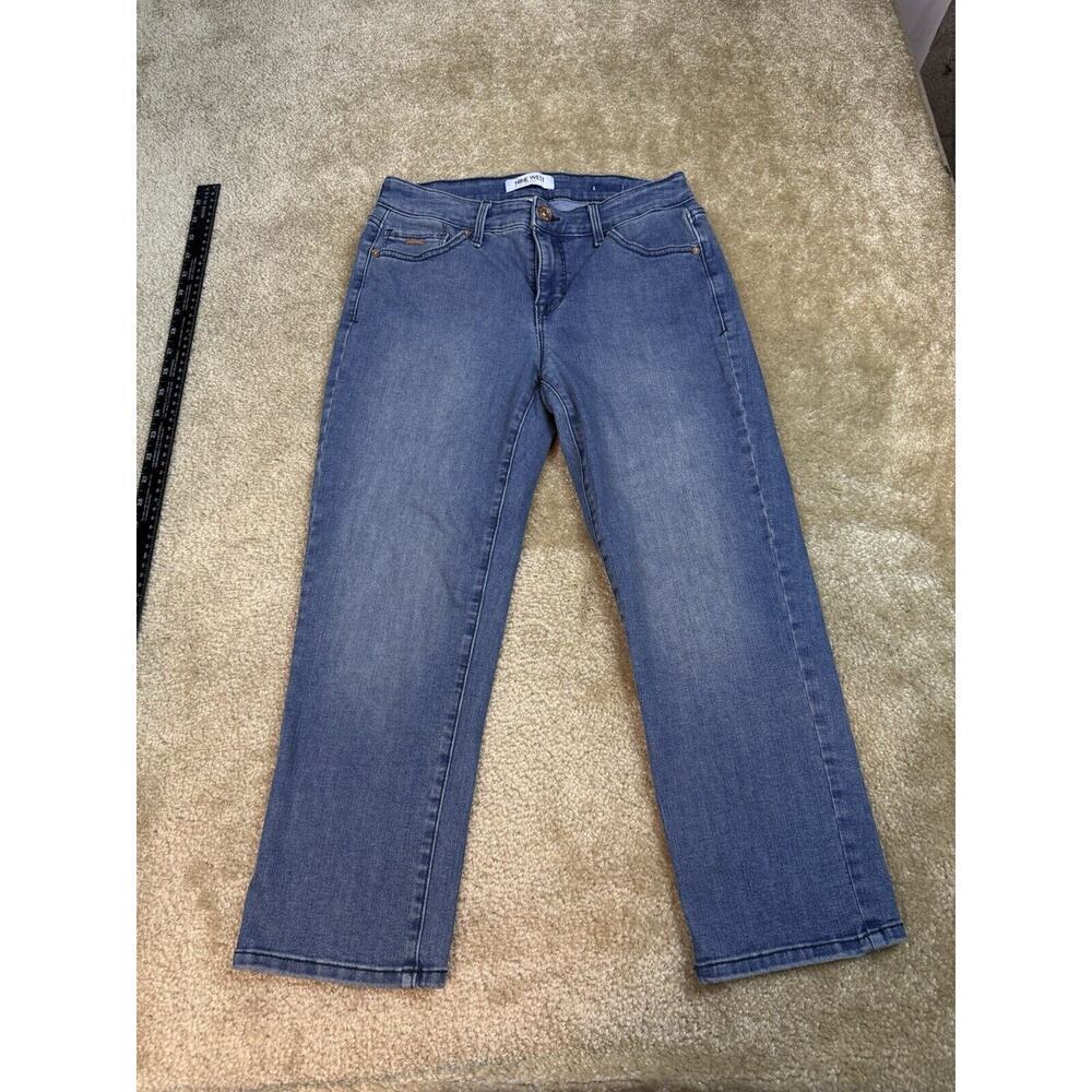 Nine West Cropped Jeans Women's Size 4 Medium Wash Straight Leg A208